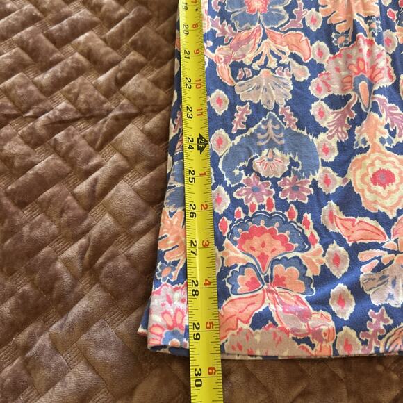 Lilly Pulitzer Tia Iris Blue Pink Werk It Jersey Strapless Pant Jumpsuit Sz XXS - Picture 9 of 11